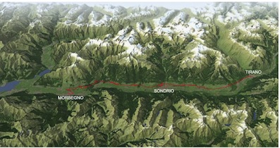 La VALTELLINA  ricca di percorsi ciclo pedonali